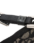 Pre-Loved Trotter Shoulder Bag Trotter Coated Canvas with Silver Hardware, Black