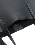 Pre-Loved Shopping Tote Leather with Gold Hardware, Black