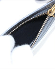 Pre-Loved Luggage Tote Leather Nano with Gold Hardware, White, Black & Beige