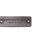 Pre-Loved Veneta Shoulder Bag Intrecciato Leather Medium with Silver Hardware, Dark Brown