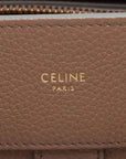 Pre-Loved Cabas Handbag Leather Small with Gold Hardware, Taupe