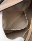 Pre-Loved Puzzle Handbag Leather Small with Gold Hardware, Taupe/Orange/Black