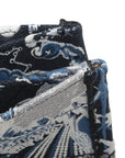 Pre-Loved Book Tote Tote Canvas Embroidered Medium, Blue and White