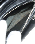 Pre-Loved Classic City Handbag Canvas Plain Mini with Silver Hardware, Black