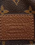 Pre-Loved Tote Tote Leather with Silver Hardware, Brown