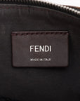 Pre-Loved FF Logo Belt Bag Belt Bag Coated Canvas with Silver Hardware, Brown