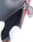 Pre-Loved Luggage Nano Handbag Leather Nano with Silver Hardware, Navy