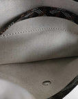 Pre-Loved Saint Louis Tote Goyardine Chevron Coated Canvas GM with Silver Hardware, Black/Brown