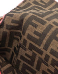 Pre-Loved Baguette Shoulder Bag Zucca Coated Canvas with Gold Hardware, Brown
