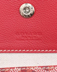 Pre-Loved Saint Louis Tote Goyardine Chevron Coated Canvas PM with Gold Hardware, Red