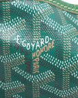 Pre-Loved Saint Louis Tote Goyardine Chevron Canvas Coated GM with Silver Hardware, Green
