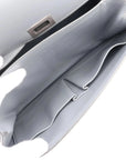 Pre-Loved Classic Box Shoulder Bag Leather Medium with Silver Hardware, Gray