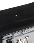 Pre-Loved Louise Clutch Patent Leather with Gold Hardware, Black