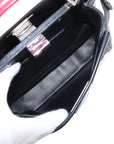 Pre-Loved Peekaboo Handbag Floral Leather Mini with Silver Hardware, Black