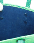 Pre-Loved Sac Plat Tote Monogram Leather XS with Silver Hardware, Green Blue Gradient