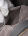 Pre-Loved Cabas Phantom Tote Leather Small with Gold Hardware, Gray