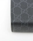 Pre-Loved GG Supreme Web Pouch Clutch Monogram Coated Canvas with Silver Hardware, Black