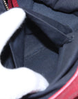 Pre-Loved City Handbag Leather with Matte Black Hardware, Red