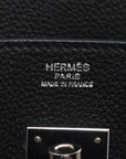 Pre-Loved Birkin Handbag Leather 30 with Palladium Hardware, Black