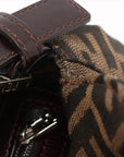 Pre-Loved Mamma Baguette Shoulder Bag Zucca Coated Canvas with Silver Hardware, Brown