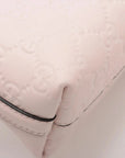Pre-Loved Guccissima Crossbody Bag Monogram Leather Small with Gold Hardware, Light Pink