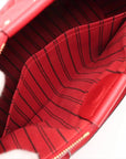 Pre-Loved Mazarine Tote Monogram Leather PM with Gold Hardware, Red