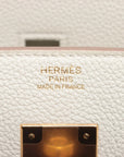Pre-Loved Birkin Handbag Leather 30 with Gold Hardware, White