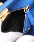 Pre-Loved Peekaboo Handbag Leather Mini with Gold Hardware, Blue