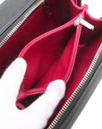 Pre-Loved CC Filigree Vanity Case Shoulder Bag Quilted Leather Medium with Silver Hardware, Black