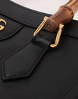 Pre-Loved Diana Bamboo Tote Leather Small with Gold Hardware, Black