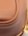 Pre-Loved Bowling Bag Handbag Leather with Gold Hardware, Brown
