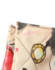 Pre-Loved Graffiti CC Tote Tote Quilted Coated Canvas with Gold Hardware, Multicolor