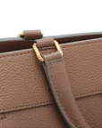 Pre-Loved Cabas Handbag Leather Small with Gold Hardware, Taupe
