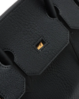 Pre-Loved Birkin Handbag Leather 35 with Gold Hardware, Black
