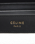 Pre-Loved Luggage Tote Leather Nano with Gold Hardware, White, Black & Beige