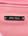 Pre-Loved Matelassé Crystal Cloquè Shoulder Bag Quilted Leather with Silver Hardware, Pink