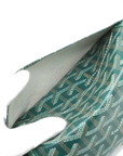 Pre-Loved Plumet Crossbody Bag Goyardine Chevron Coated Canvas with Silver Hardware, Green