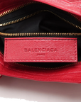 Pre-Loved Classic City Handbag Leather Mini with Gold Hardware, Pink