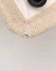Pre-Loved Université Flat Crossbody Pouch Crossbody Bag Plain Canvas with Silver Hardware, Beige