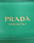 Pre-Loved Symbole Tote Triangle Leather Small with Gold Hardware, Green