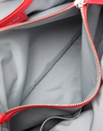 Pre-Loved Lady Dior Soft Shopping Tote Cannage Leather Large with Silver Hardware, Red