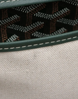 Pre-Loved Saïgon Souple Tote Goyardine Coated Canvas MM with Silver Hardware, Green