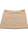 Pre-Loved Veneta Shoulder Bag Intrecciato Leather Medium with Silver Hardware, Beige