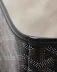 Pre-Loved Saint Louis Tote Goyardine Coated Canvas GM with Silver Hardware, Black