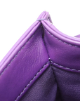 Pre-Loved Boy Shoulder Bag Quilted Leather Old Medium with Gold Hardware, Purple