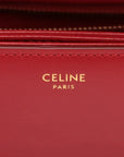 Pre-Loved Triomphe Shoulder Bag Leather Teen with Gold Hardware, Red