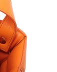 Pre-Loved Padded Cassette Crossbody Bag Intrecciato Leather with Gold Hardware, Orange