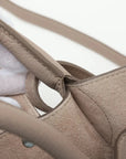 Pre-Loved Big Bag Tote Leather Small with Silver Hardware, Taupe