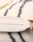 Pre-Loved Loulou Puffer Shoulder Bag Quilted Velvet Small with Aged Gold Hardware, Ivory Multicolor