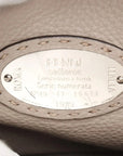 Pre-Loved Peekaboo Selleria Handbag Leather with Silver Hardware, Taupe